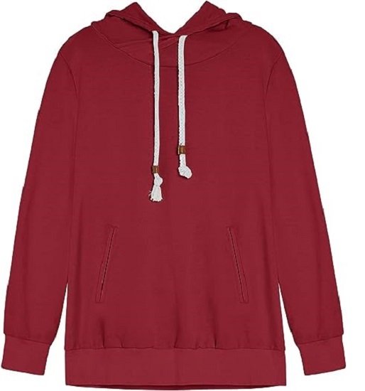 Women's Cowl Neck Hoodie Thermal Hooded Sweatshirts Loose Fit Fall Tops with Pockets