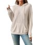 Women's Drawstring Long Sleeve Hoodies Pocket Front Casual Sweatshirt Tops