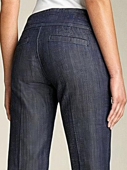 Women’s Jeans Solid Double Breasted Pocket Straight Leg Jeans