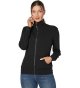 Women's Zip up Sweatshirts Jacket Stand Collar Long Sleeve Running Track Jacket with Pockets