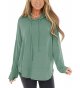 Women's Long Sleeve Hoodies Drawstring Sweatshirts Hooded Tops with Pocket